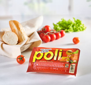 Piščančje hrenovke Poli, vakuumsko pakirano, Perutnina Ptuj, 260 g